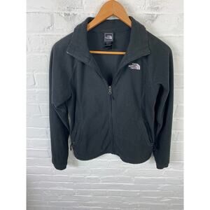 The North Face Women's Full Zip Fleece Jacket Long Sleeves Black Size Small